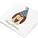 Velvet Vows Birthday Card with Funny Embroidered Hat Puppy – 5.7x5.7 Inch Humorous Greeting Card for Men, Kids, Dog Lovers