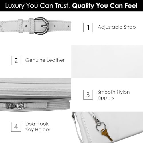 Image of ili New York Genuine Leather Crossbody Bags for Women - Premium RFID Blocking Shoulder Bag Organizer with Adjustable Strap