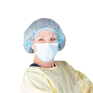 Dukal Einweg-Haarnetz blaue elastische Staubkappe, 100 Stück