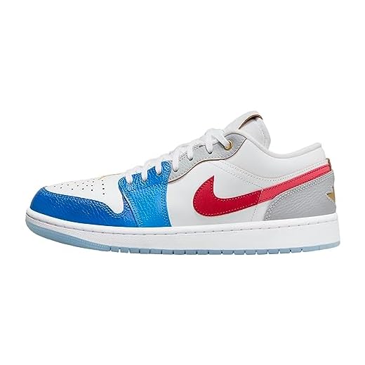 Nike Air Jordan 1 Low Men's Shoes, White/University Red-philippines, 8.5 UK
