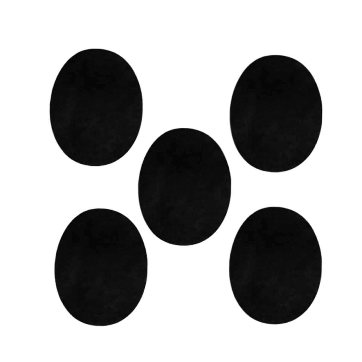 EXCEART 75piezas Parches De Tela De Suede Negro Ovalados Kit Para Ropa Reparación y Decoración De Prendas Aplicaciones De Tela Accesorios De Costura