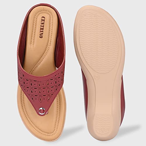 Image of Centrino Women's Thong Sandals | Comfortable Ortho Care Sandals For Ladies | Fashion Wear Sandal & Chappal |Stylish & Durable | Premium Comfort & Quality | Soft Cushioned for More comfort (3803)