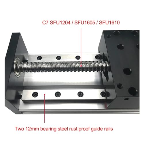 Carril lineal MGR12 con tornillo de bola para eliminar vibraciones en eje Z 5