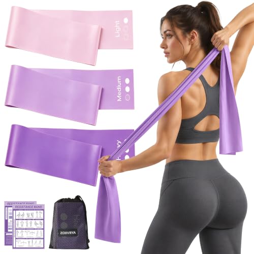 Resistance-Bands-Set-3-Purple-TPE-Exercise-Bands-for-Home-Gym-Workout Resistance Bands Set, 3 Purple TPE Exercise Bands for Home Gym Workout - Image 1