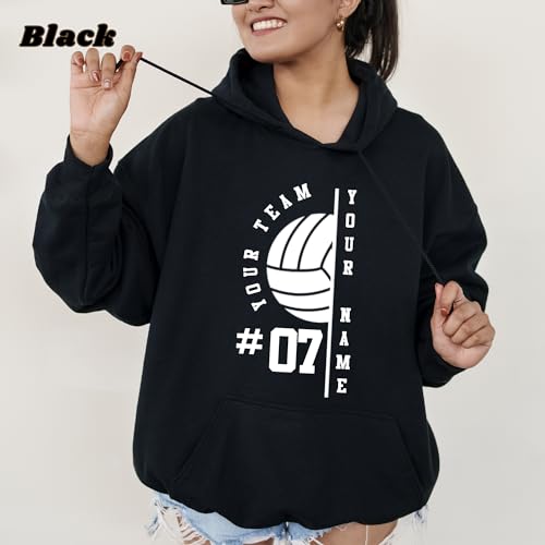 Custom Unisex Volleyball Sweatshirt, Hoodie and T-Shirt - Personalized Your Name Volleyball Mom, Game Day Team Shirt4