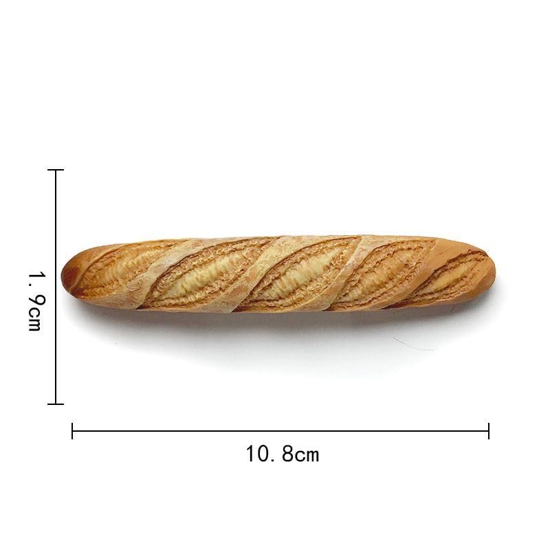 Set de 2 Imán Mini Baguette Realista para Refrigerador miniatura 2