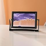 Dusarls Moving Sand Art Decor, Color Quicksand Picture Reloj de Arena, Giratorio líquido Sandalier Reloj de Arena para el Escritorio de Oficina en casa