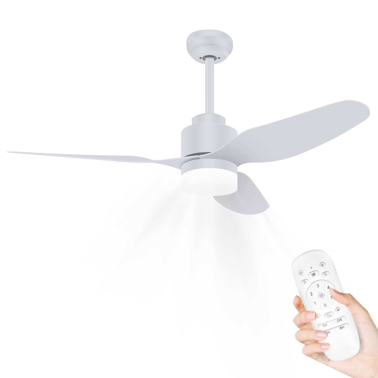 Buy Gluckluz Ceiling Fan with Light Remote Control Ceiling Fan 47 Inch