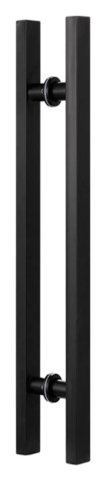 Poignée de porte double face en forme de H en acier inoxydable poli