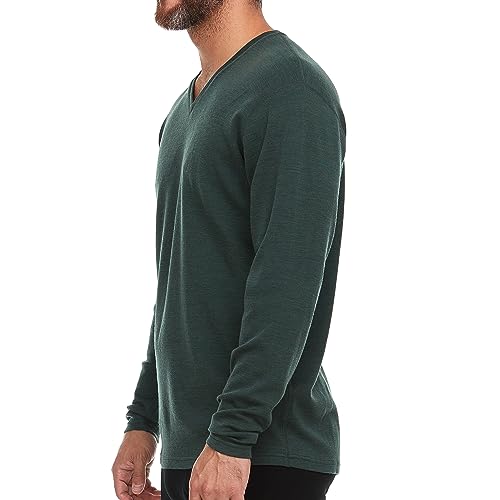 Men's Long Sleeve V-Neck - 100% Merino Wool Base Layer - Casual Shirt - Under Layer - Midlayer4