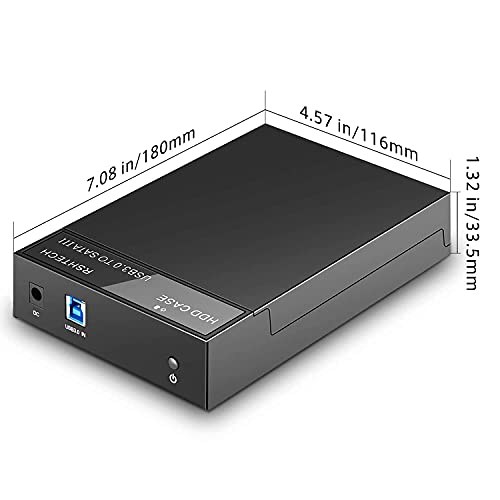Caja externa SATA USB 3.0 para disco 3.5 pulg RSHTECH miniatura 5