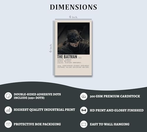 Image of Pack of 54 Movies & Series Wall Collage Kit Posters - 4x6 Inch, 300 GSM Matte Cardstock with 300+ Glue Dots - Film & Pop Culture Wall Decor for Bedroom, Dorm, Living Room