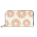 Produktbild JHGFG Mode Handtasche Reißverschluss Brieftasche Muster Grapefruit Scheiben auf weißem Telefon Kupplung Geldbörse Abendkupplung Blockieren Leder Brieftasche Multi Card Organizer