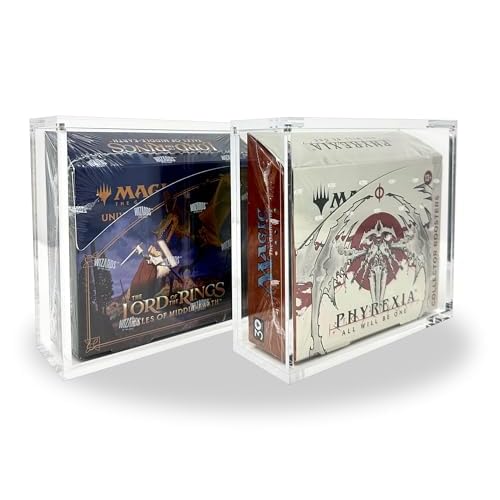 Deluxe Acrylic Case for Magic Collector Booster Boxes | Magnetic Easy Top Loading | Thick 6mm Protection | 2 Pack