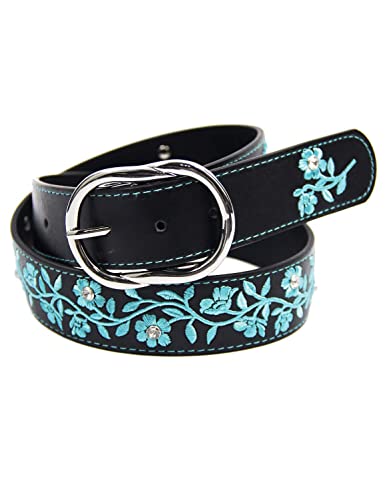 TOPACC Womens Western Belts for Jeans Cowgirl Belt with Buckle Girls Country Belt for Pants Dresses