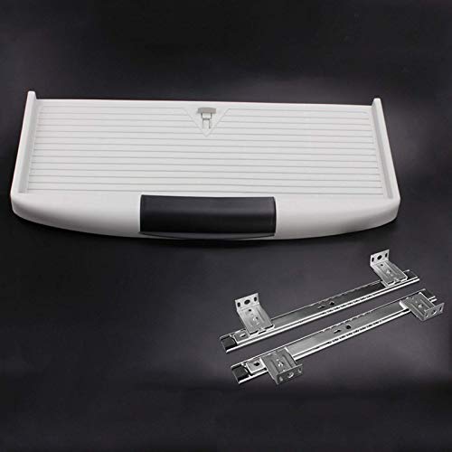 Unter dem Schreibtisch Tastaturfach, Verstellbarer Office Extender, ergonomisches Schiebetastaturfach, ABS-Umweltschutzmaterial, Zweiteilige