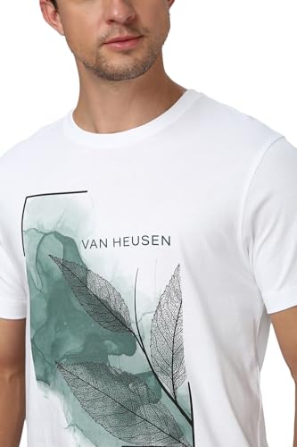 Image of Van Heusen Men's Athleisure Graphic T-Shirt - Comfortable Crew Neck| Soft Breathable Cotton Blend | Casual Wear Style | Summer Favorite | Style 60054