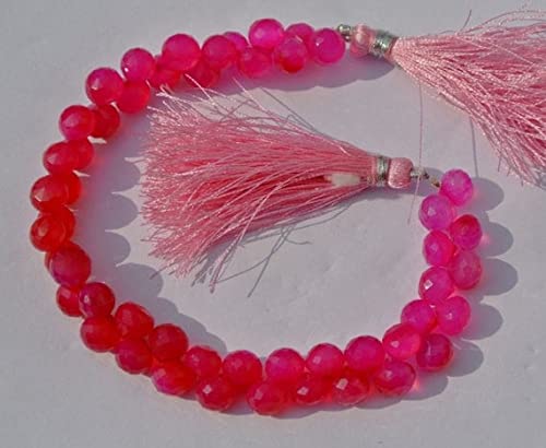 Créer des bijoux colorés durables avec perles calcédoine rose fuchsia facettées