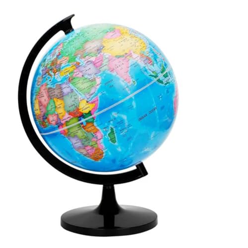 WOWESOTICA World Globe for Kids & Adults, 12 Inch Educational Tools with Stand, DIY Assembly Desk Decor Geography Learning Globe for Home Office...