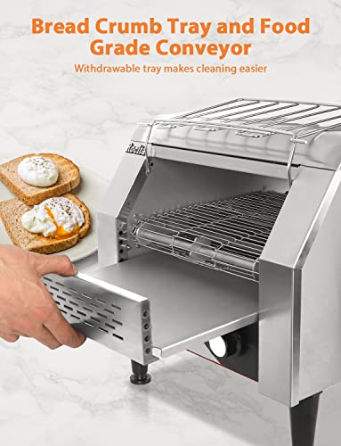 Commercial Conveyor Toaster 300Pcs/Hour 110V Heavy Duty Restaurant Toaster Electric Countertop Belt Machine For Home Office Bread Bagel Breakfast Food #TOP6