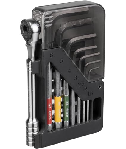 Topeak Unisex – Erwachsene Omni Toolcard Miniwerkzeuge, Schwarz-Silber, 10,1cm