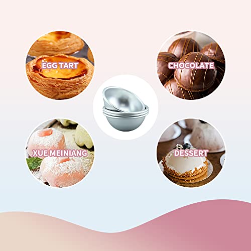 Ympeka Circle Cake Pan Sphere Half Ball Cake Pan,Set Of 3 Different Sizes Semicircle Mold Aluminum Hemisphere Chiffon Cake Pan Bikini Cake Dessert Pudding Baking Mold #TOP5