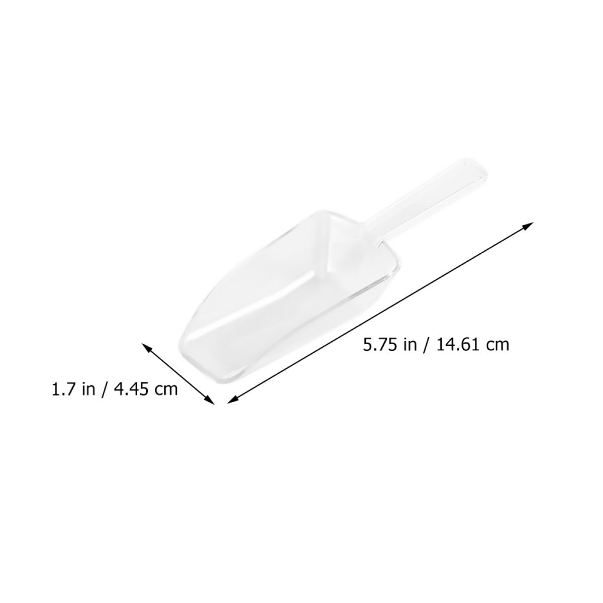 Pala para Hielo y Comida de Plástico Blanco 15 Piezas Multifuncional para Cocina, Barra y Buffet, Pala Multiusos para Alimentos y Recogedora de Granos
