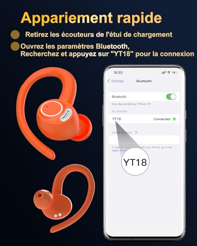 Oreillette Bluetooth running avec 40H d'autonomie pour vos entraînements - 8