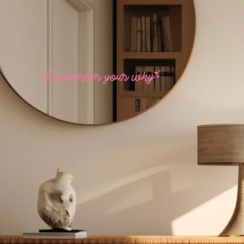 Image of Set 3Pcs Remember Your Why Reariew Mirror Decal Pink Motivational Positive Funny Sticker Water Bottle Laptop Window Vinyl Waterproof 4 Inches Car Decals for Women New Car Accessories for Friend