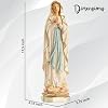 Rio Rain Estatua de Nuestra Señora de Lourdes 11.5 pulgadas – Estatua católica de la Virgen María – Estatua de la Santísima Madre – Regalo religioso – Decoración para altar católico en el hogar 4