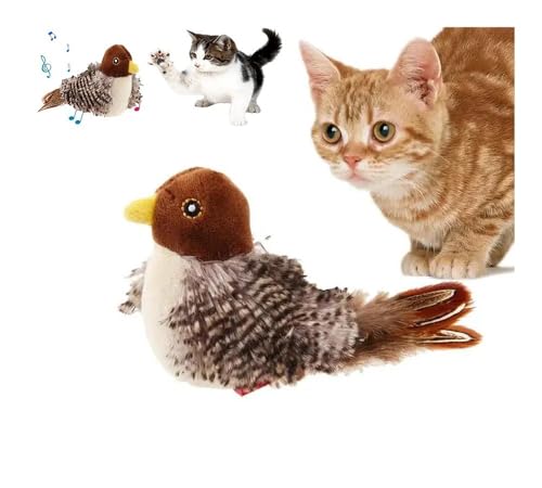 YUEMOL Brinquedos Para Gatos Brinquedo interativo do gato do pássaro, simulação elétrica estridente