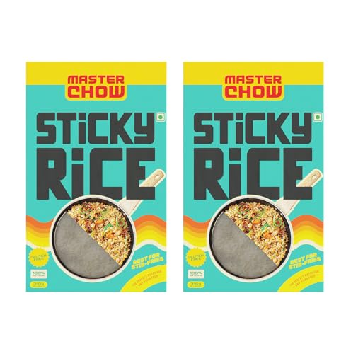 Image of Masterchow Sticky rice | Pack of 2 |Organic Local farm grown Rice (sticky) | Perfect of sushi roll | Japanese Rice | Gluten Free and perfect for healthy Snacking | 620 Gm
