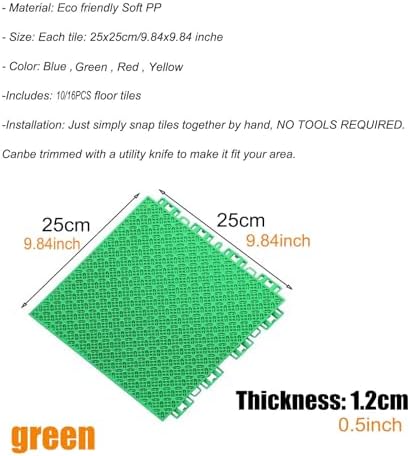 Modular Interlocking Basketball Court Tiles - 984in Outdoor DIY Sports Flooring Mats, Easy Installation, Perfect for Backyard Basketball, Durable Grass-Friendly Design