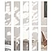 Produktbild DRERIO 10 Stück Selbstklebende Acrylspiegel Streifen Selbstklebende Spiegel 20 × 5 cm x 2 mm HD klebrige Spiegel Lange Kunststoff rahmenlose Spiegel Kacheln Wandspiegel Nicht Glas, für Home Decor