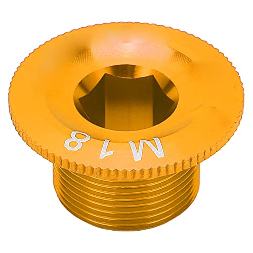 YIZISECCE M590 M596 M661 SLX XT 自転車クランクカバーネジ、高精度 CNC 加工アルミニウム合金、錆びにくい、六角レンチで簡単取り付け、マウンテンバイク部品用 (金)