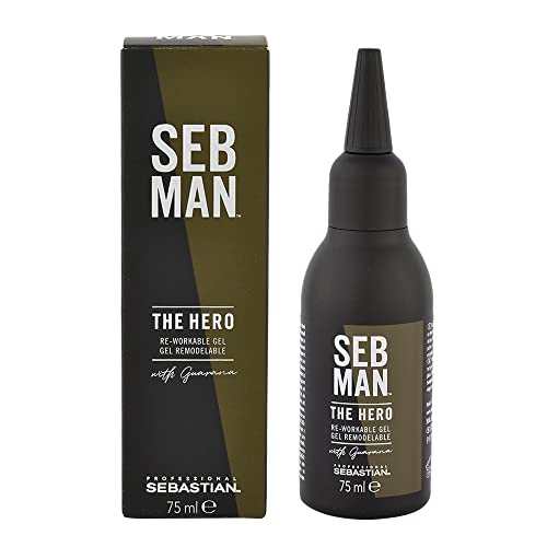 Seb Man The Hero Gel Aporta fijación fuerte y brillo Fácil de moldear 75ml