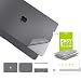 VFENG Premium 5-in-1 Full Body Skins Protective Decals for MacBook Pro 13 Inch with Touch Bar (A1706/A1989/A2159, 2016/2017/2018/2019+), Including High Clear Screen Protector-Gray