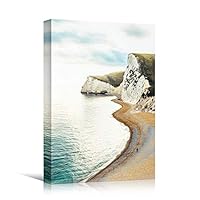 Canvas Wall Art Rocky Seas Beach Beach Blue Coastal Cool Photography Relax/Calm - 12x18 inches