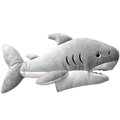 LOGOFUN Plush Shark Hand Puppet Stuffed Animal Hand Puppet for Kids Cartoon Animal Hand Toy for Storytelling Teaching Role-playing