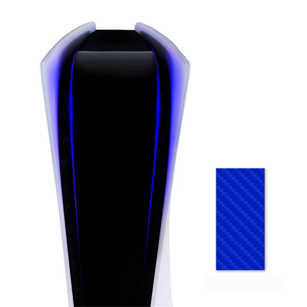 PVC Blue Light Bar LED Carbon Fiber Texture Sticker Self-Adhesive for PlayStation 5 Accessory