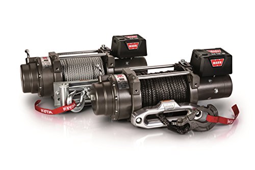 WARN 97720 M12-S Electric 12V Heavyweight Winch with Spydura Synthetic Cable Rope: 3/8' Diameter x 100' Length, 6 Ton (12,000 lb) Pulling Capacity