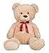 Idena-Oso de Peluche XXL en Color marrón Claro con Lazo Rojo, con Pelo Suave, para niños pequeños a Partir de 12 Meses, Aprox. 100 cm Berlin 40135