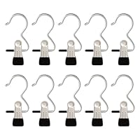 Clothes Hanging Hooks Clothes Pegs with Clips Stainless Steel Space Saving Multipurpose Boot Organizer Clothes Pins for Pants Towels High Boots Drying
