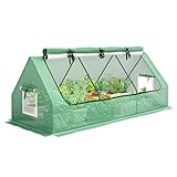 Outsunny Invernadero de Terraza Mini Invernadero con Ventanas de Malla y Marco de Acero para Cultivar Verduras y Flores 240x90x90 cm Verde