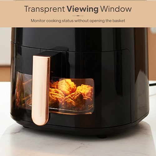 Image of CELLO Smart Pro Air Fryer 4.5L For Kitchen, 1400W | 360 Hot Air Circulation, Touch Control Panel, Uses Up to 90% Less Fat, Healthy Oil-Free Cooking | For Roast Grill Bake Reheat Crisp & Everyday Use