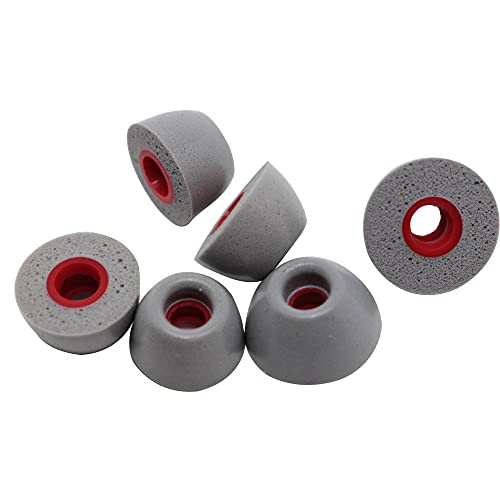 Poyatu Studio Buds Foam Eartips for Beats Studio Buds True Wireless Replacement Memory Foam Ear Tips Buds (Gray S/M/L)