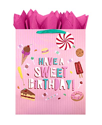 Blue House Group Premium Birthday Gift Bags + Tissue Paper (4 Large Bags + Tissue, Birthday Girl) #TOP3