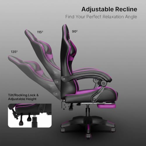 Add ValorX USA Fighter Ergonomic Gaming Chair, Purple - Image 5