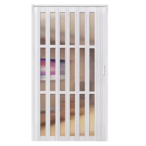 Accordion Sliding Doors for Room Divider, Vinyl Retractable Folding Doors