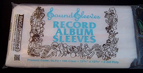 100 - Record/Album Poly Outer Sleeves 3 Mil Record LP Covers 33 RPM Vinyl